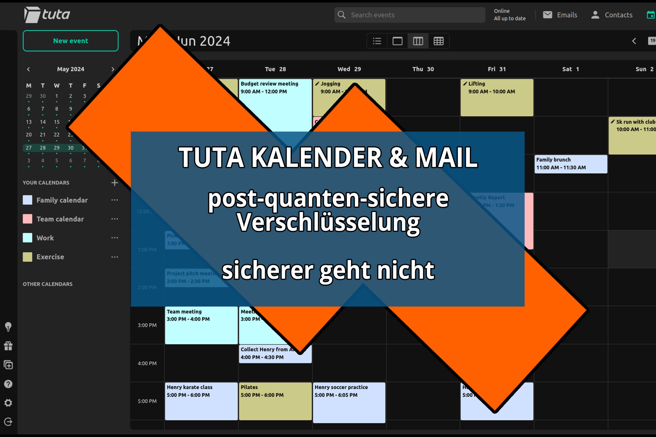 tuta sicherer Mail und Kalender bild mit Ralfis Blog Blitz Logo